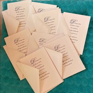Elegant Cream sympathy card package 18 pieces - 9 cards and 9 envelopes